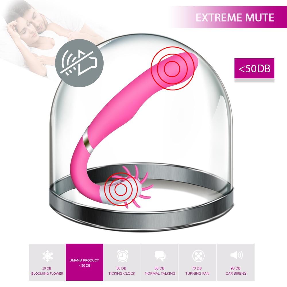 2 in 1 Dual Motor Double Head Oral Sex Simulator Dildo